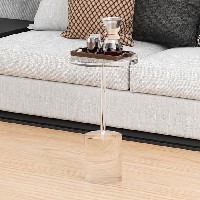 Acrylic End Table, Modern Minimalist Acrylic Side Tables, Drink Table - Image 6
