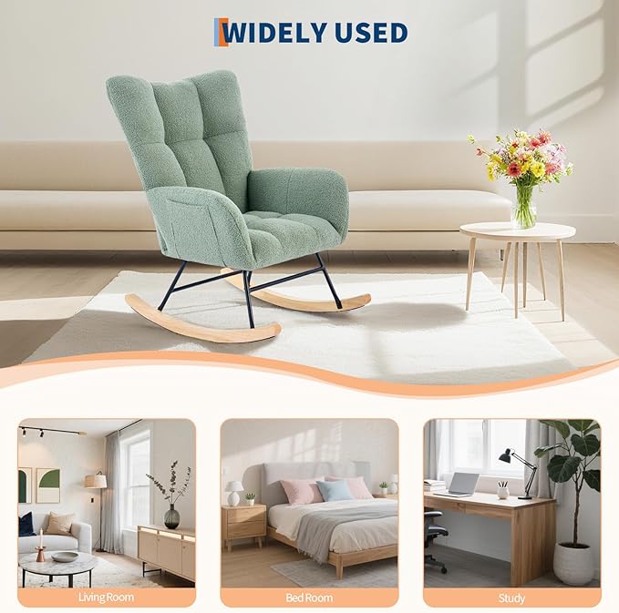 Nursery Rocking Chair, 300Lb Glider Chair - Image 6