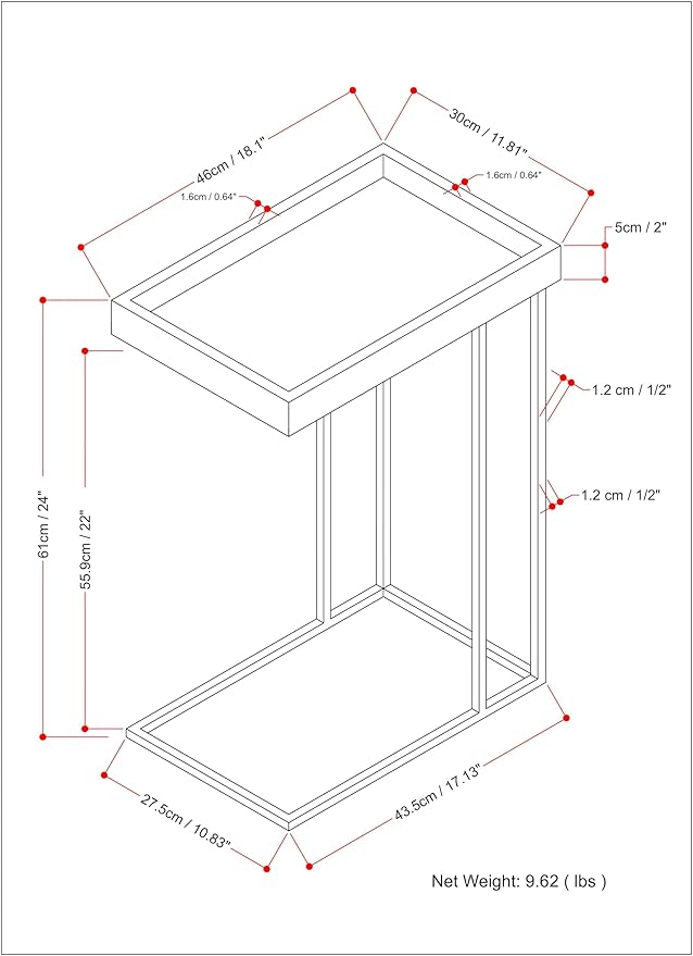 SIMPLIHOME Gallagher SOLID MANGO WOOD and Metal 12 inch Wide Rectangle - Image 3