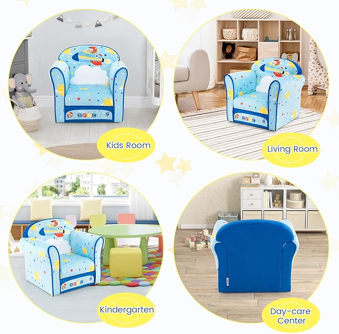 Costzon Kids Couch, Children's Sofa Armrest Chair - Image 6