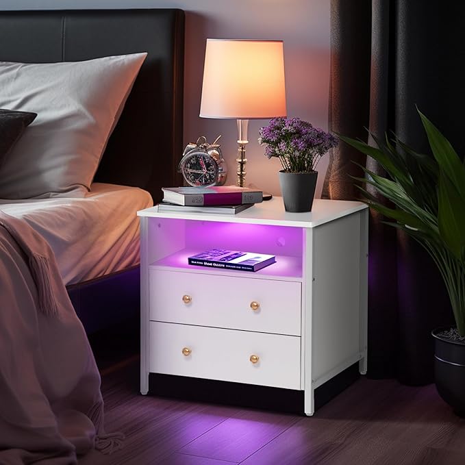 27 Inch Wide Night Stand, Large Wood Night Stand - Image 8