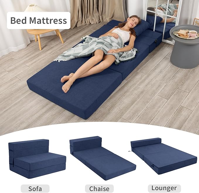 High-Density Memory Foam Folding Sofa Bed - Image 5