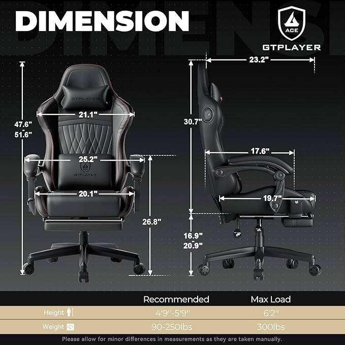 GTPLAYER ACE-PRO Music Gaming Chairs – Built-in Speakers, App Support & - Image 3