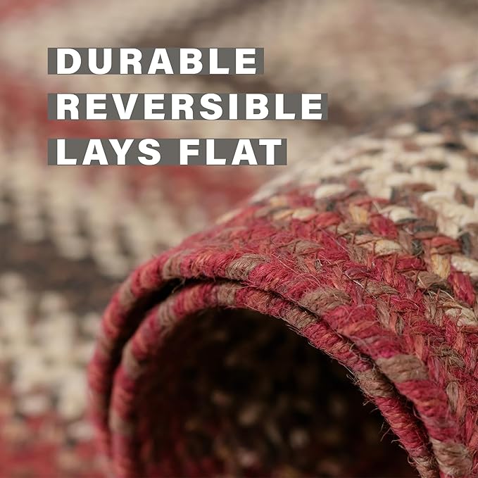 Homespice Chester Braided Area Rugs 4x6' Oval - Image 3