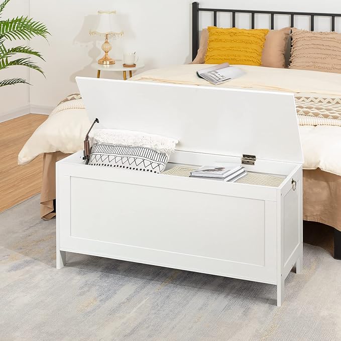 HOOBRO Toy Box, Retro Wooden Look Storage Chest - Image 3