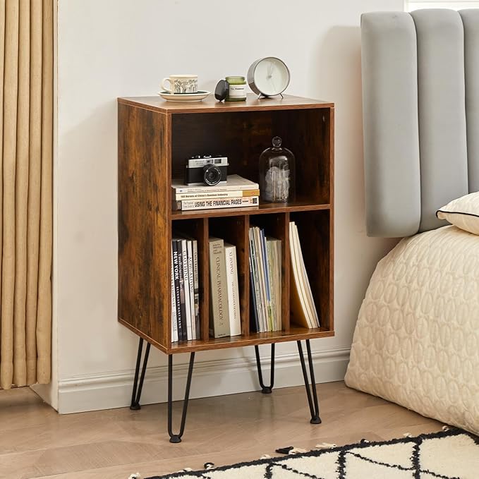 Record Player Stand with Vinyl Storage, Vinyl Record Storage Cabinet Holds Up - Image 6