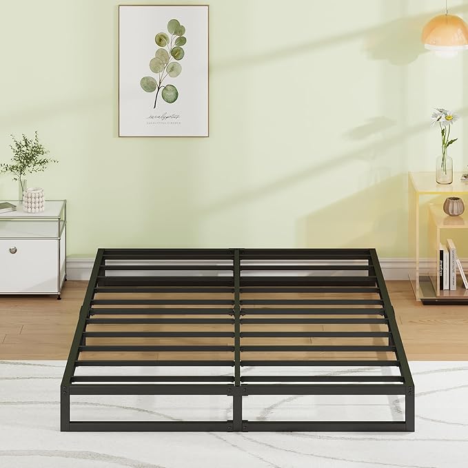 EMODA 7 Inch King Size Bed Frame No Box Spring Needed, Heavy Duty Metal Platform by EMODA