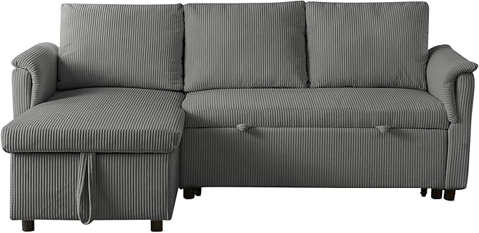 Ball & Cast Reversible Sectional Sofa Couch, L-Shape Sleeper Sofa Bed - Image 10