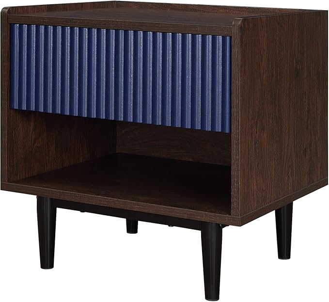 Manhattan Comfort Duane Modern Ribbed Nightstand, Bedside Table - Image 9