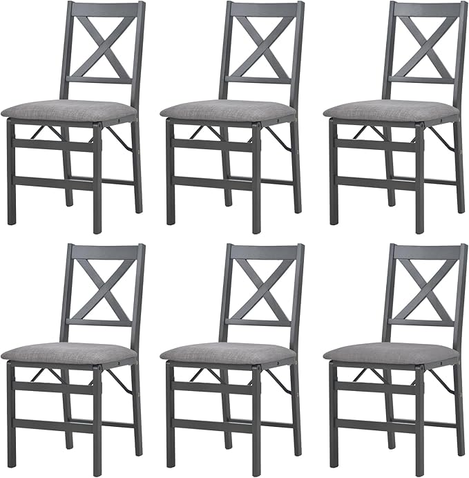 COLAMY Folding Dining Chairs Set of 6, Foldable Chairs by COLAMYINC