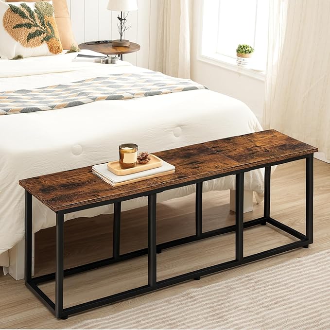 HOOBRO Dining Bench, 47.2 Inch Dining Table Bench, Industrial Style Kitchen - Image 6