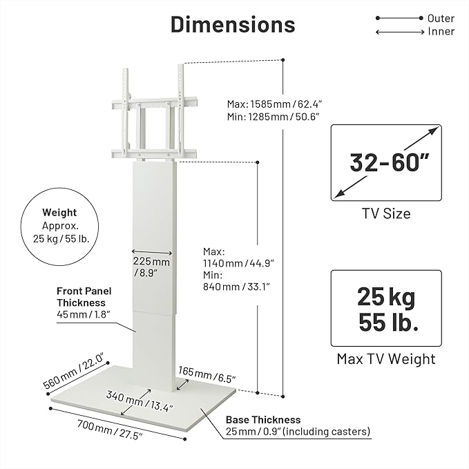 WALL V2 Caster High Type | Minimalist Rolling TV Stand - Image 7