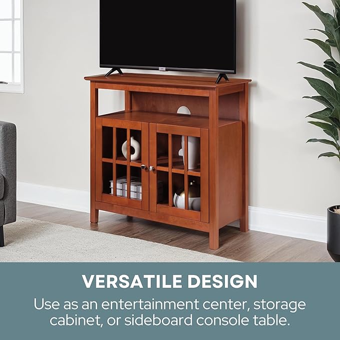 Convenience Concepts Big Sur Highboy Stand 36" Modern Entertainment Center - Image 7
