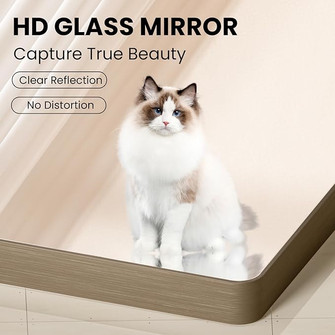 Bronze Bathroom Mirror 22x30 Inch, Brushed Bronze Metal Frame Mirror - Image 3