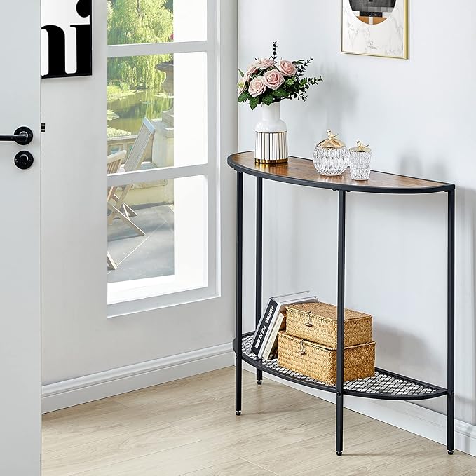 SAYGOER Entryway Table 2 Tier Small Console Table - Image 7