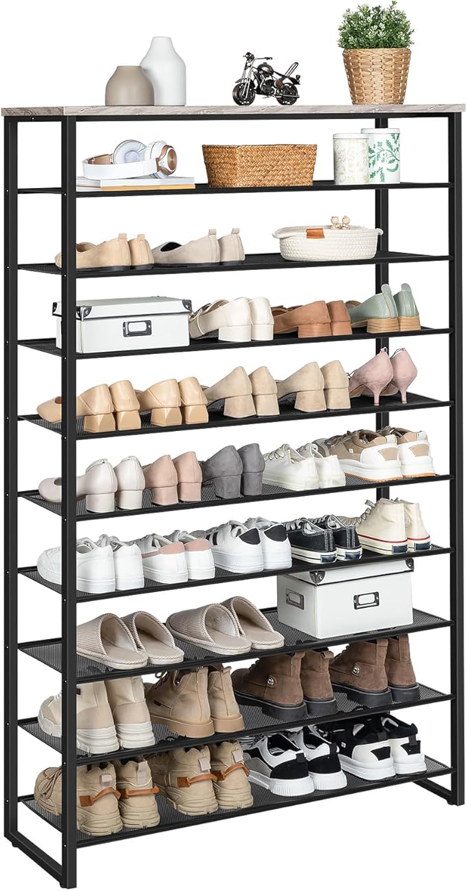 HOOBRO 10-Tier Shoe Rack, 39.4" L Shoe Storage Organizer, Large Capacity Shoe - Image 9