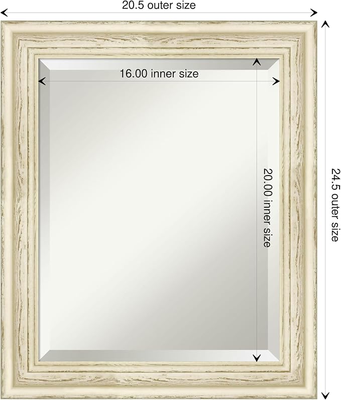 Amanti Art White Bathroom Mirror - Image 4