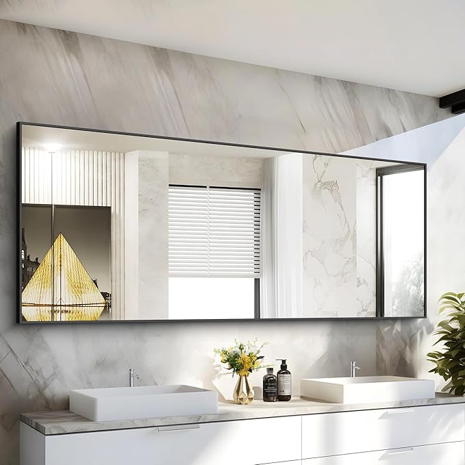 30x72inch Bathroom Mirror, Large Rectangular Wall Mirror - Image 2