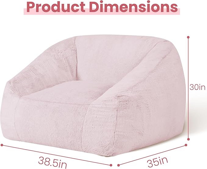 Bean Bag Chairs for Adults, Giant Beanbag Sofa Comfy Reading Chair, Oversized - Image 2