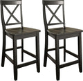 Crosley Furniture X-Back Wood Counter Height Bar Stools Set of 2 by CrosleyFurniture