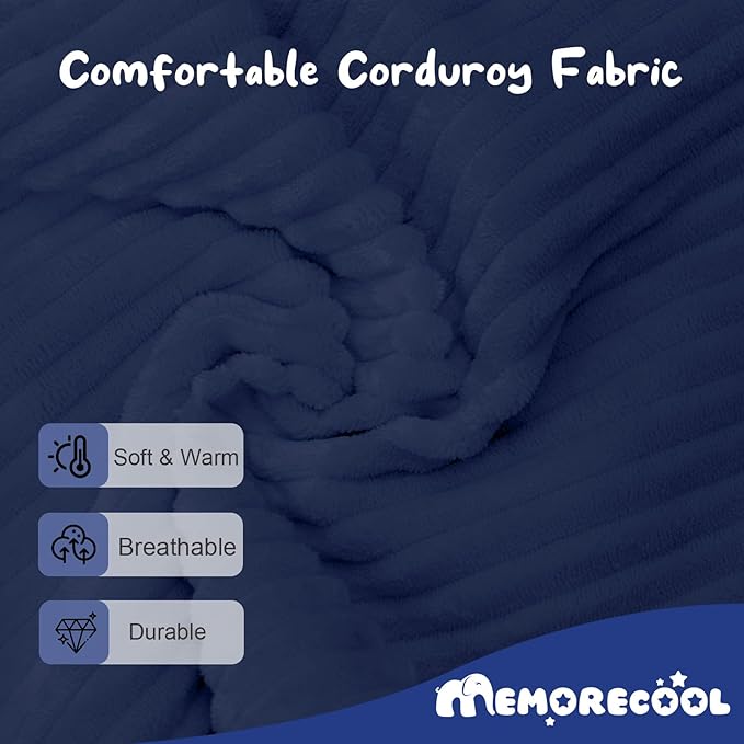 MeMoreCool Kids Couch for Playroom, Corduroy Convertible Toddler Couch - Image 6