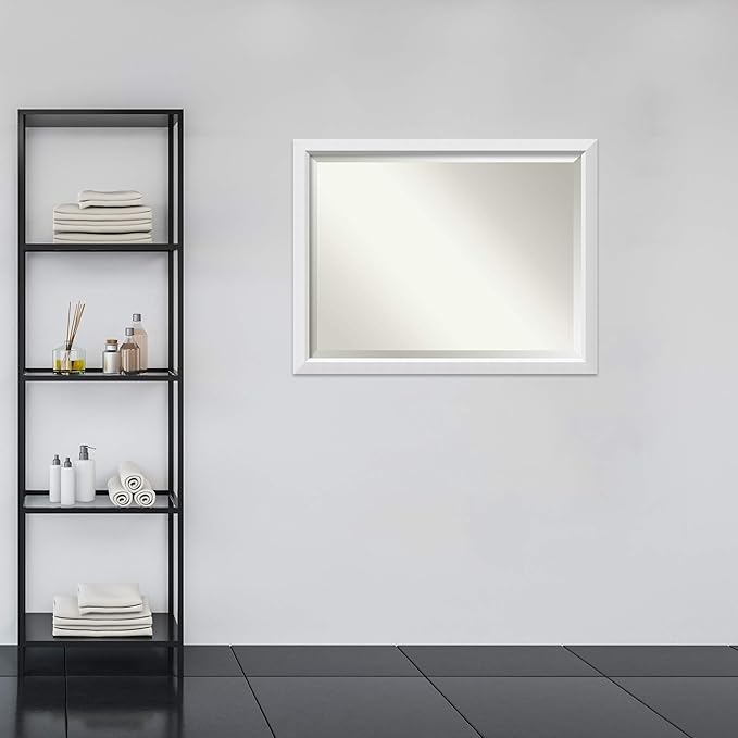 Amanti Art White Bathroom Mirror - Image 5