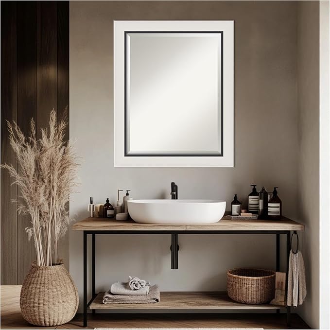 Amanti Art Silver Bathroom Mirror - Image 4