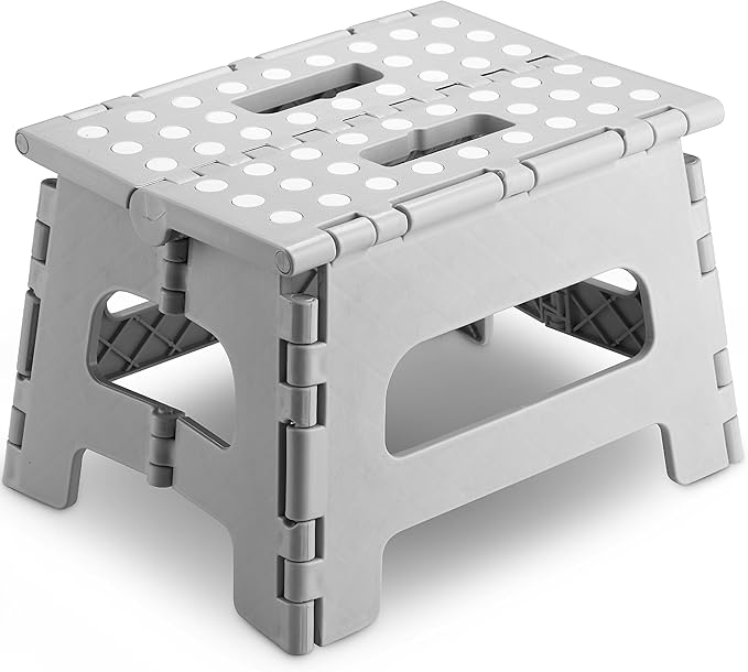Handy Laundry - Folding Step Stool - Sturdy Enough Collapsible Stool to Support by Handy+Laundry