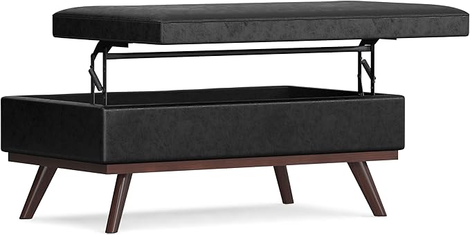 SIMPLIHOME Owen 42 inch Wide Mid Century Modern Rectangle Lift Top Large Coffee - Image 9
