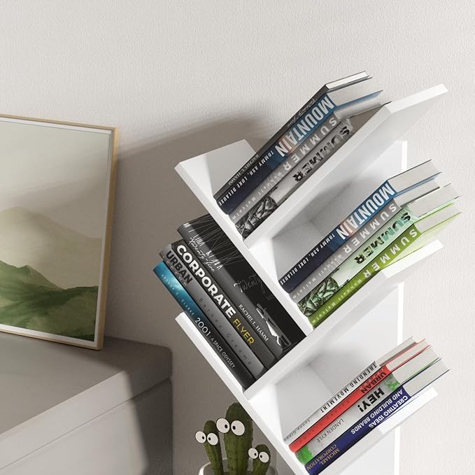 5 Tier Tree Book Shelf, Small Desktop Bookshelf - Image 7