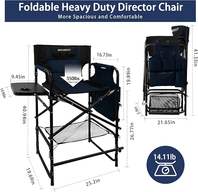 Tall Folding Directors Chair - Image 3