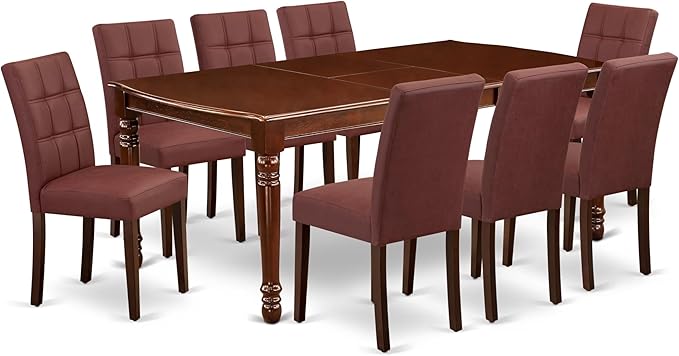 East West Furniture DOAS9-MAH-26 9 Piece Kitchen Table Set Consists A Dinning by EastWestFurniture