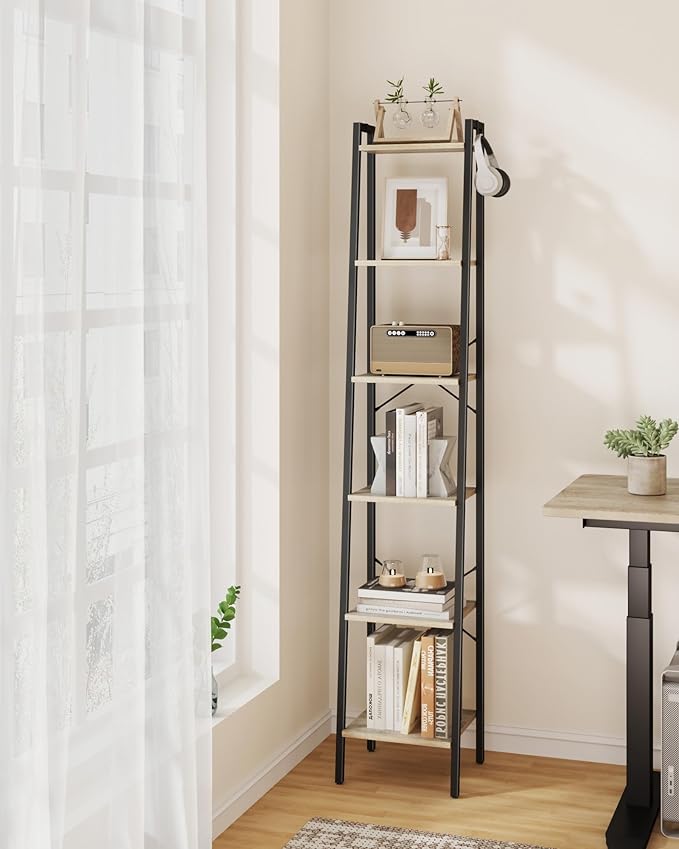Ladder Shelf, Bookshelf Bookcase, Freestanding Corner Storage Shelve - Image 8