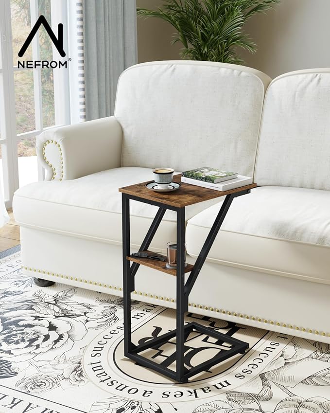 C-Shaped End Table, Small Side Table - Image 5