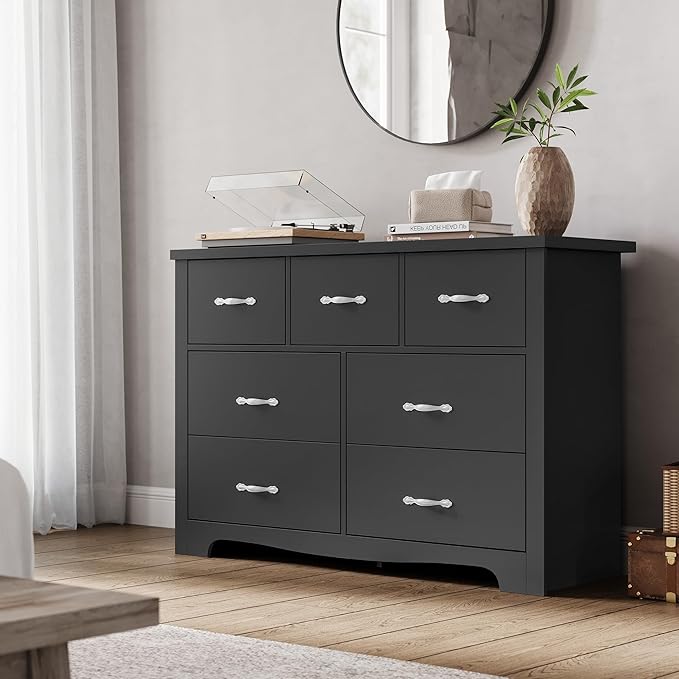 LINSY HOME 7 Drawers Dresser for Bedroom, Modern Storage Dresser - Image 3