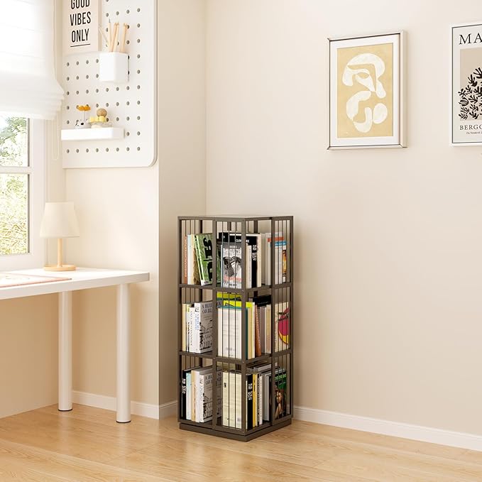 Square Rotating Bookshelf Tower - Image 7