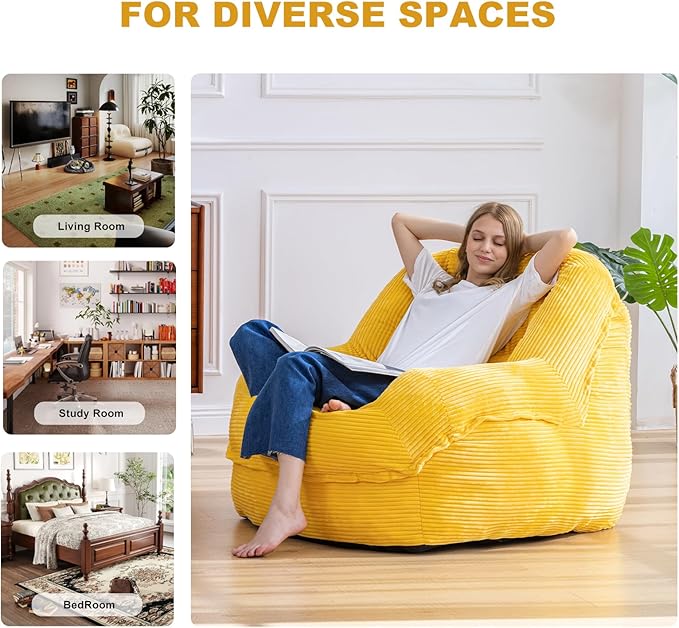Giant Bean Bag Chair with Armrests - Image 8