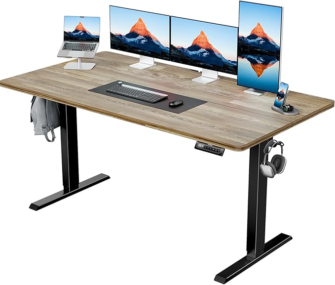 HUANUO 55" x 28" Electric Standing Desk Adjustable Height, 4 Memory Height by HUANUO