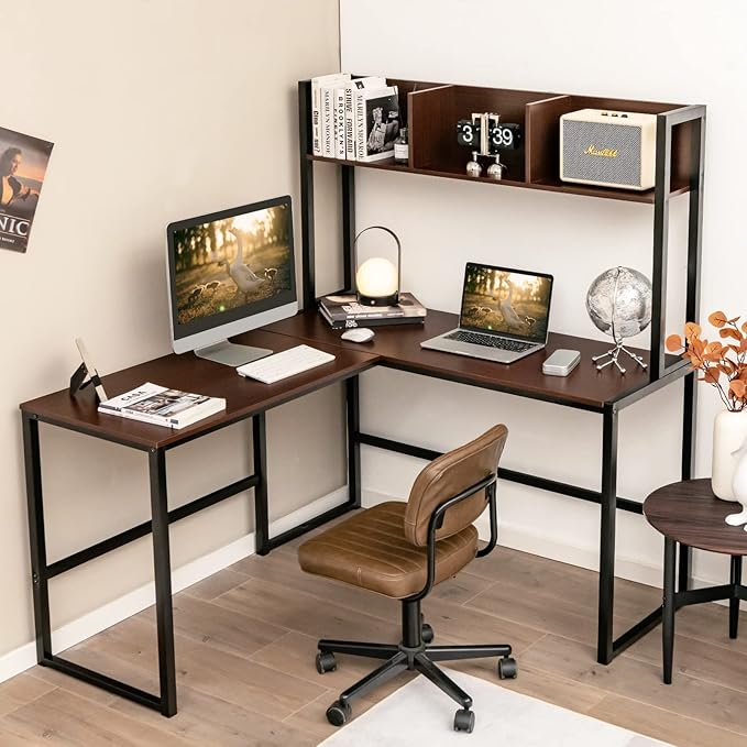 Tangkula Reversible L-Shaped Desk - Image 2