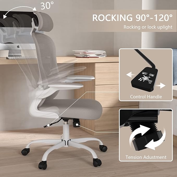 Office Chair, High Back Ergonomic Desk Chair, Breathable Mesh Desk Chair - Image 4