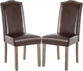 Stylish Upholstered Parsons Dining Chair PU Faux Leather by SNUGWAY