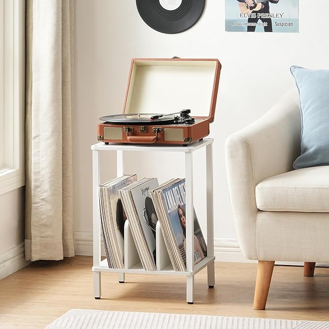 HOOBRO Record Player Stand, 2-Tier End Table, Vinyl Record Turntable Stand - Image 5