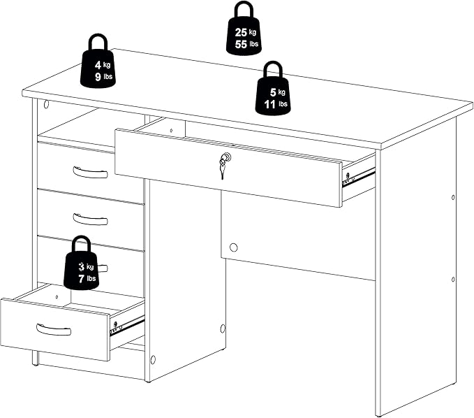 Tvilum Desk with 5 Drawers - Image 6