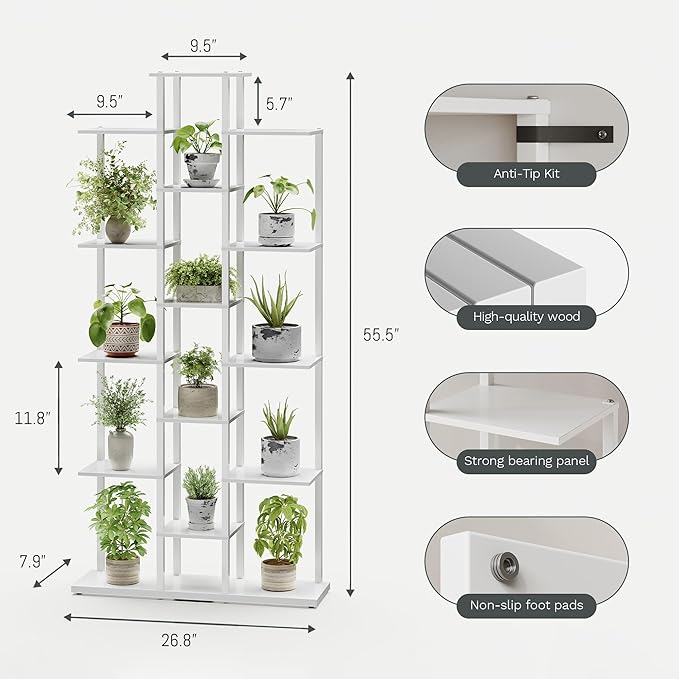 Bookshelf，Small Bookcase for Small Space，6-Tier Bookshelf for Living Room - Image 2