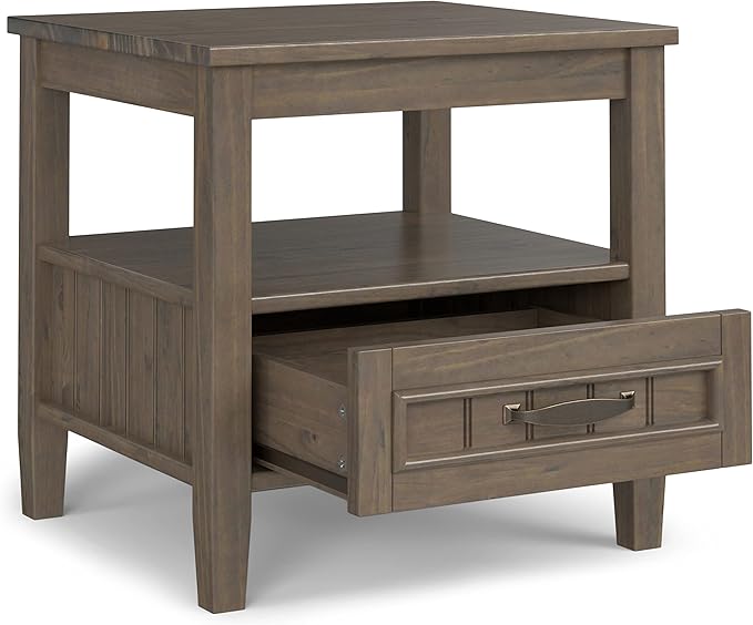 SIMPLIHOME Lev SOLID WOOD 20 Inch Wide Rectangle Transitional End Table - Image 4