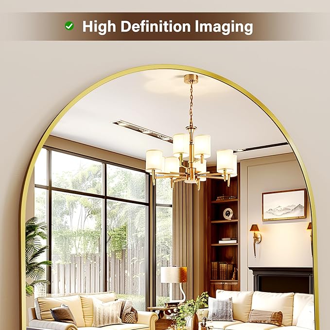 56" x21 Arched Full Length Mirror Floor Mirrors - Image 4