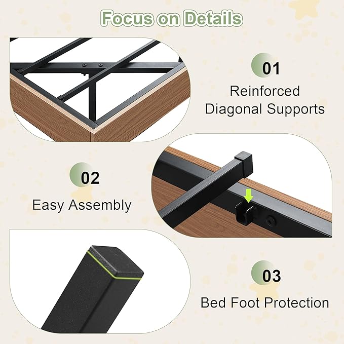 Feonase Floating Bed Frame Twin - Image 7