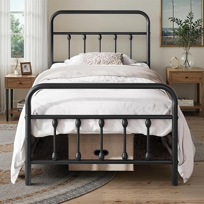 Twin Bed Frame-Classic Metal Platform Bed Frame Mattress Foundation by ChuangshuoGuard