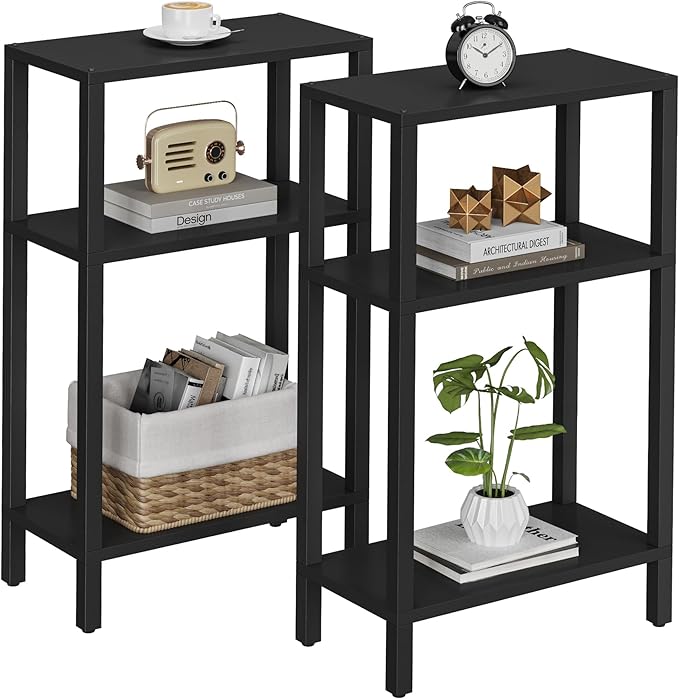 TUTOTAK Small Side Table, Narrow End Table, Skinny Sofa Table, Slim Nightstand by WelcometotheTUTOTAKHome