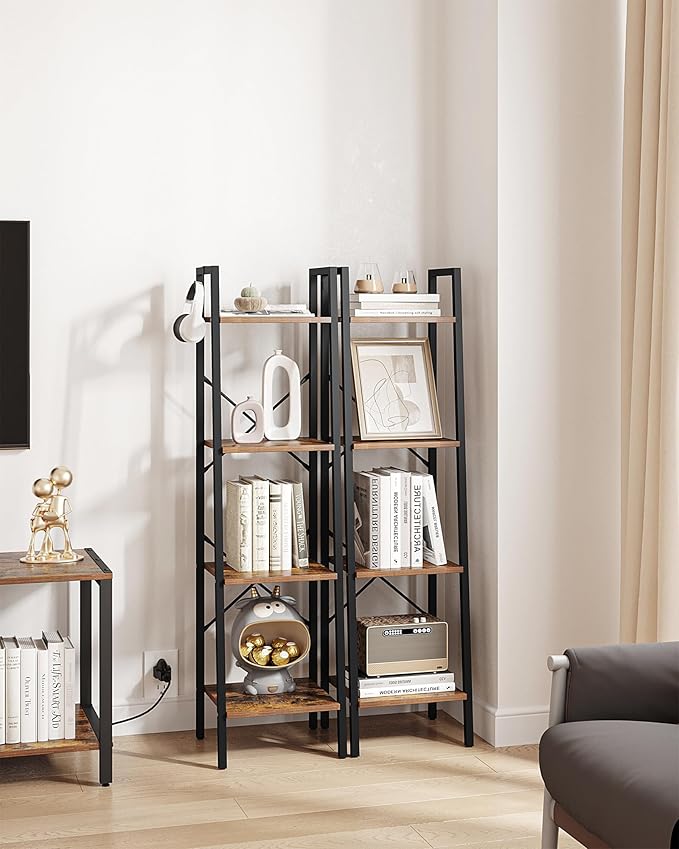 Ladder Shelf, Bookshelf Bookcase, Freestanding Corner Storage Shelve - Image 7